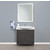 Empire Industries Daytona 2 Doors and 1 Bottom Drawer Bathroom Vanity for 34" Ipanema Ceramic Sink Top in GreyLine Gloss with Polished or Satin Leg Frame and Hardware
