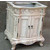 Empire Lido Collection Vanity with Hand-Carved Alder Frame and Brass Hardware 24" W, Pearl White Finish