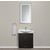 Empire Industries Wall Hung Daytona 2 Doors and 1 Bottom Drawer Bathroom Vanity for 26" Ipanema Ceramic Sink Top in Blackwood with Polished or Satin Hardware
