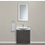 Empire Industries Wall Hung Daytona 2 Doors and 1 Bottom Drawer Bathroom Vanity for 26" Ipanema Ceramic Sink Top in GreyLine Gloss with Polished or Satin Hardware