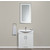 Empire Industries Wall Hung Daytona 2 Doors and 1 Bottom Drawer Bathroom Vanity for 26" Ipanema Ceramic Sink Top in White Gloss with Polished or Satin Hardware