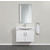 Empire Industries Wall Hung Daytona 2 Doors Bathroom Vanity for 34" Ipanema Ceramic Sink Top in White Gloss with Polished or Satin Hardware