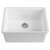 Empire Industries Yorkshire Undermount Collection 24" Fireclay Rectangle Undermount Single Bowl Kitchen Sink, White