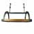 Enclume Décor Collection Oval Ceiling Pot Rack with Alder Shelf and 12 Hooks, Hammered Steel, 28-1/2''W x 17-1/2''D x 22''H