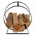Enclume Hearth Collection Indoor/Outdoor Hoop Log Rack with Handle in Black Powder Coat, 19-1/2" W x 10" D x 22-3/4" H