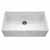 Houzer Platus Series Fireclay Apron Front or Undermount Single Bowl Kitchen Sink, White Finish, 36''W x 20''D x 9-1/4''H