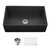 Houzer Platus 33'' Black Fireclay Apron Front Farmhouse Single Bowl Kitchen Sink Combo with Basket Strainer and Basin Grid, Black Combo Included Items