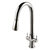 Houzer Dual Handle Pull Down Kitchen Faucet with 3-Function Head, Polished Chrome