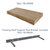 Federal Brace Live Edge Floating Shelf with 2-Rod Shelf Support Bracket, Carry Capacity: 200 lbs, 24'' W x 9'' - 12'' D x 2-1/4'' H, Elm Included Items