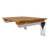 Federal Brace Teak Shower Bench System with Wall Mounted Georgian Stainless Steel Support, Load Capacity: 500 lbs, Product Angle View