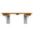 Federal Brace Teak Shower Bench System with Wall Mounted Georgian Stainless Steel Support, Load Capacity: 500 lbs, Product Front View