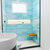 Federal Brace Teak Shower Bench System with Wall Mounted Georgian Stainless Steel Support, Load Capacity: 500 lbs, In Use Bathroom View
