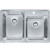 Franke Evolution Offset Double Bowl Drop In Kitchen Sink with A Deck 1 Hole, Stainless Steel, 18 Gauge