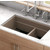 Franke Peak Double Bowl Undermount Kitchen Sink, Granite, Fragranite Champagne