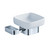 Fresca Solido Wall Mounted Soap Dish in Chrome, Dimensions: 5-1/4" W x 4-1/2" D x 2-1/4" H