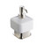 Fresca Solido Freestanding Lotion Dispenser in Brushed Nickel, Dimensions: 3-1/2" W x 3-1/2" D x 5-3/8" H