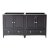 Fresca Oxford 59" Espresso Traditional Double Sink Vanity Base Cabinets, 59" W x 20" D x 34" H
