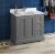 Fresca Windsor 36" Gray Textured Traditional Bathroom Vanity Base Cabinet w/ Top & Sink, Base Cabinet: 36" W x 20-3/8" D x 34-5/16" H