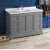 Fresca Windsor 48" Gray Textured Traditional Bathroom Vanity Base Cabinet w/ Top & Sink, Base Cabinet: 48" W x 20-3/8" D x 34-5/16" H