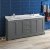 Fresca Windsor 72" Gray Textured Traditional Double Sink Bathroom Vanity Base Cabinet w/ Top & Sinks, Base Cabinet: 72" W x 20-3/8" D x 34-5/16" H