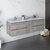 Fresca Formosa 60" Wall Hung Double Sink Modern Bathroom Vanity Base Cabinet w/ Top & Sinks in Ash, Base Cabinet: 60" W x 20-3/8" D x 20-5/16" H