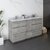 Fresca Formosa 60" Floor Standing Double Sink Modern Bathroom Vanity Base Cabinet w/ Top & Sinks in Ash, Base Cabinet: 60" W x 20-3/8" D x 34-7/8" H