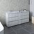 Fresca Formosa 72" Floor Standing Double Sink Modern Bathroom Vanity Base Cabinet w/ Top & Sinks in Rustic White, Base Cabinet: 72" W x 20-3/8" D x 34-7/8" H