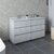 Fresca Formosa 60" Floor Standing Double Sink Modern Bathroom Vanity Base Cabinet w/ Top & Sinks in Rustic White, Base Cabinet: 60" W x 20-3/8" D x 34-7/8" H