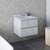 Fresca Formosa 24" Wall Hung Modern Bathroom Vanity Base Cabinet w/ Top & Sink in Rustic White, Base Cabinet: 24" W x 20-3/8" D x 20-5/16" H