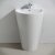 Fresca Parma 24" White Pedestal Sink, 24" W x 20" D x 33-3/8" H