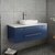 Fresca Lucera 42" Royal Blue Wall Hung Modern Bathroom Vanity Base Cabinet w/ Top & Vessel Sink, Vanity: 42"W x 20-2/5"D x 20-4/5"H