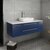 Fresca Lucera 48" Royal Blue Wall Hung Modern Bathroom Vanity Base Cabinet w/ Top & Vessel Sink, Vanity: 48"W x 20-2/5"D x 20-4/5"H