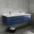 Fresca Lucera 60" Royal Blue Wall Hung Modern Bathroom Vanity Base Cabinet w/ Top & Double Undermount Sinks, Vanity: 60"W x 20-2/5"D x 15-4/5"H