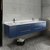 Fresca Lucera 72" Royal Blue Wall Hung Modern Bathroom Vanity Base Cabinet w/ Top & Double Undermount Sinks, Vanity: 72"W x 20-2/5"D x 15-4/5"H