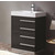 24" Black Vanity (Cabinet w/ Counter & Sink Only)