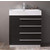 30" Black Vanity Front View (Cabinet w/ Counter & Sink Only)