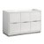 Fresca Valencia 48" Glossy White Free Standing Single Sink Modern Bathroom Cabinet , Vanity Base: 48" W x 19" D x 30" H