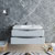 Glossy Gray Single with Sink Drawers Open