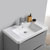 32" Glossy Gray Cabinet with Sink Overhead View
