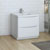 32" Glossy White Cabinet with Sink Side View