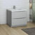 36" Glossy Gray Cabinet with Sink Side View