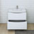 36" Glossy White Cabinet with Sink Drawers Open