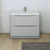 40" Glossy Gray Cabinet with Sink Front View