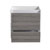 24" Glossy Ash Gray Cabinet Only Drawers Open