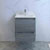 24" Ocean Gray Cabinet with Sink Drawers Open