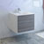 30" Glossy Ash Gray Cabinet with Sink Side View