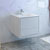 30" Glossy White Cabinet with Sink Side View