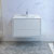 36" Glossy White Cabinet with Sink Front View