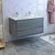 48" Ocean Gray Double Cabinet with Sinks Side View
