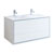 48" Glossy White Double Cabinet with Sinks Product View